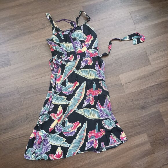 Trashy Diva Dorothy Tropical Flowers Dress VACATION UNIQUE SZ 10 GUC DESIGNER - Picture 4 of 8